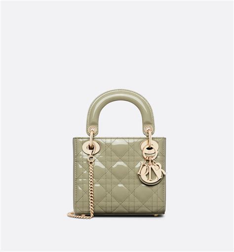 mini lady dior bag green